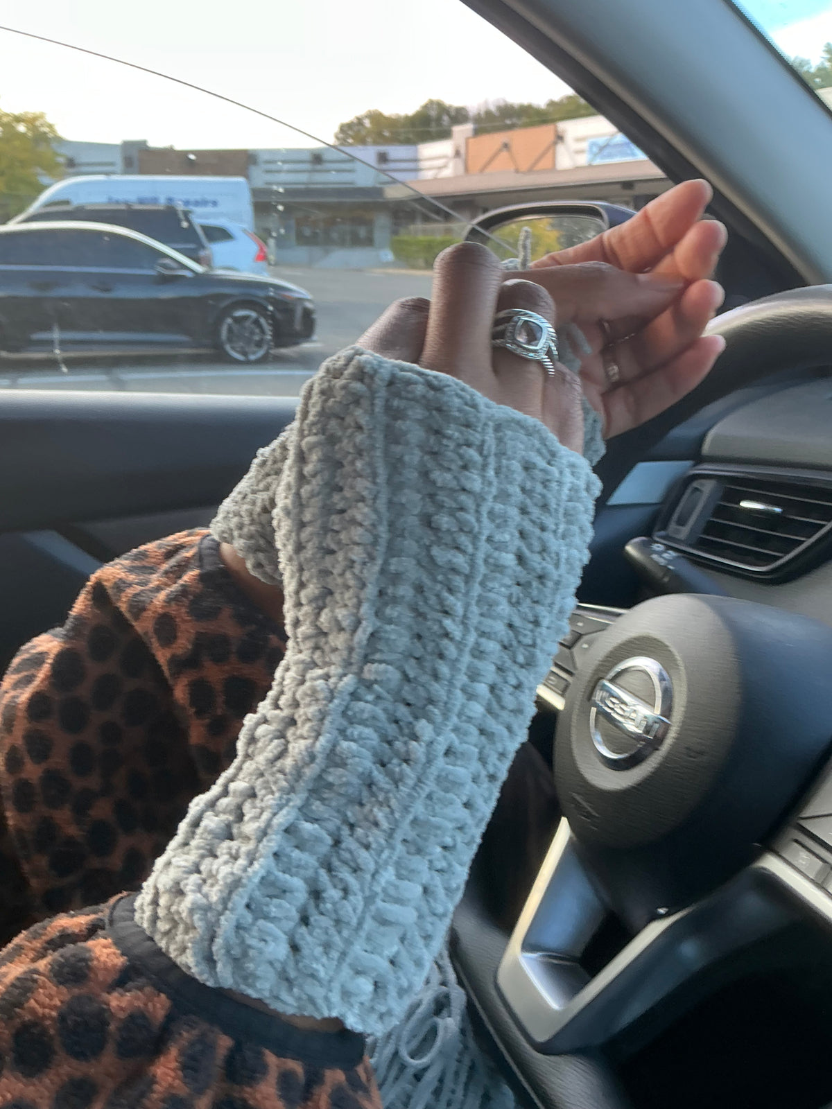 Chelle's Crochet Collection — Chenille Fingerless Hand Warmers