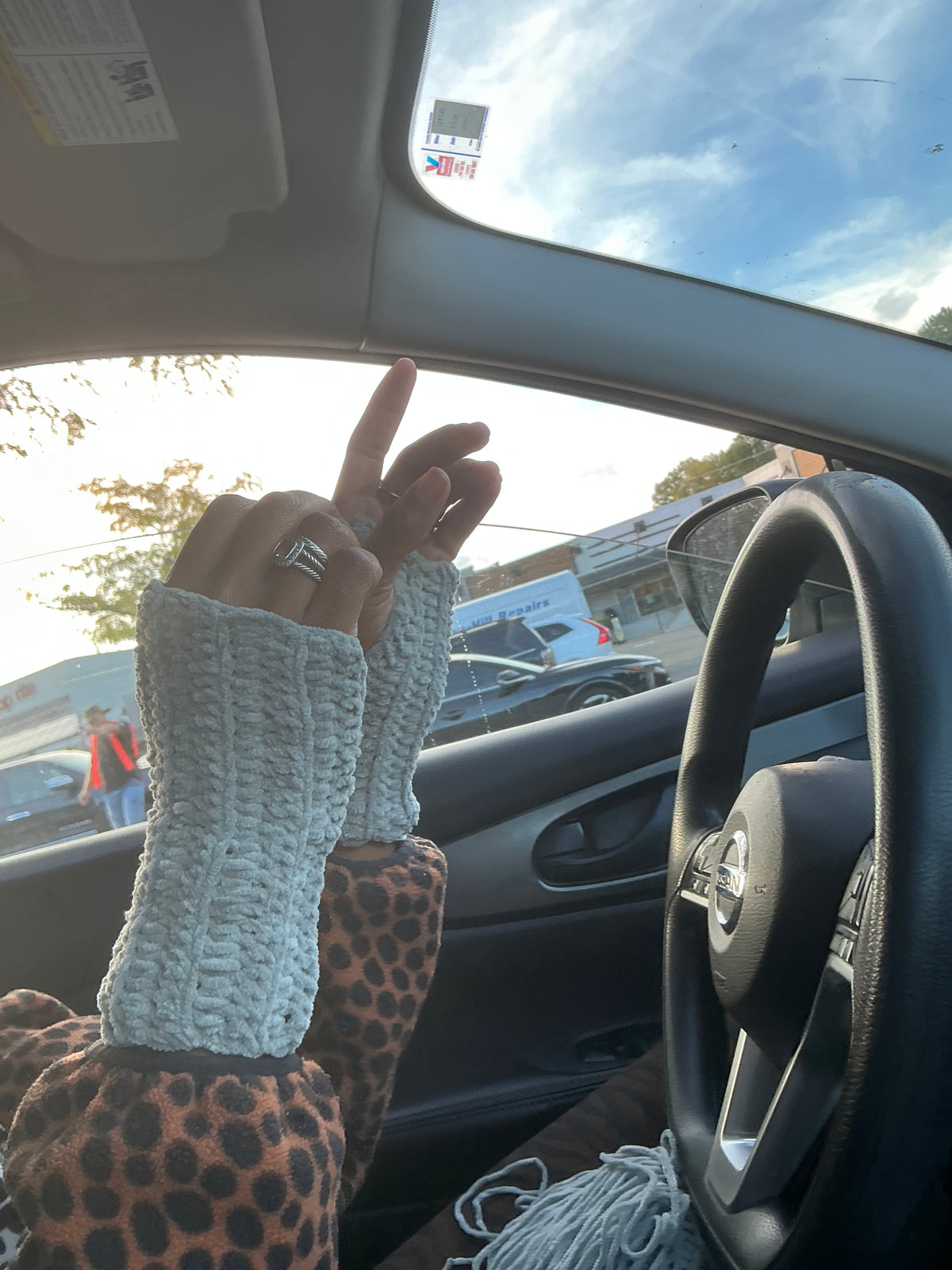 Chelle's Crochet Collection — Chenille Fingerless Hand Warmers