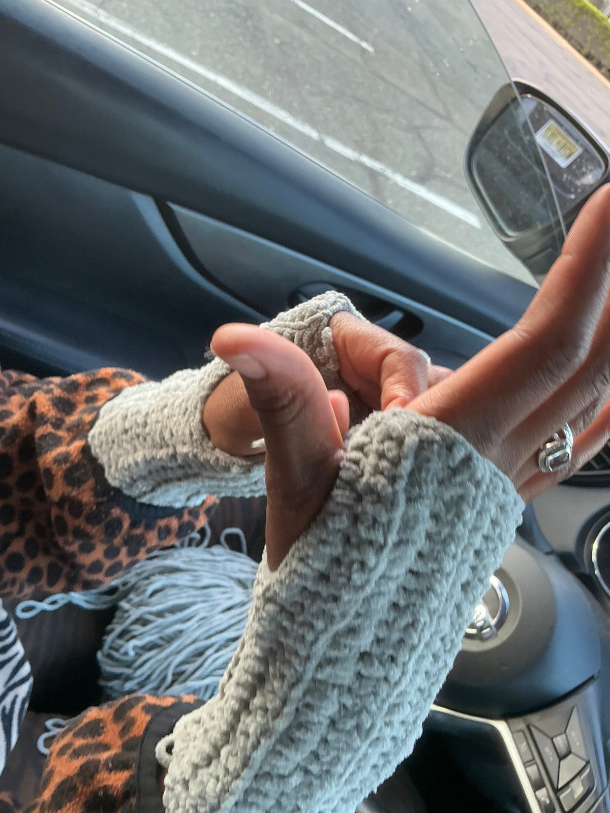 Chelle's Crochet Collection — Chenille Fingerless Hand Warmers