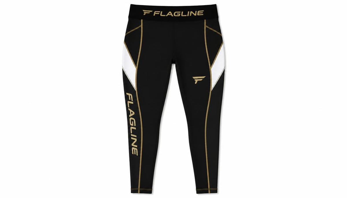 FLAGLINE black white and gold performance leggings
