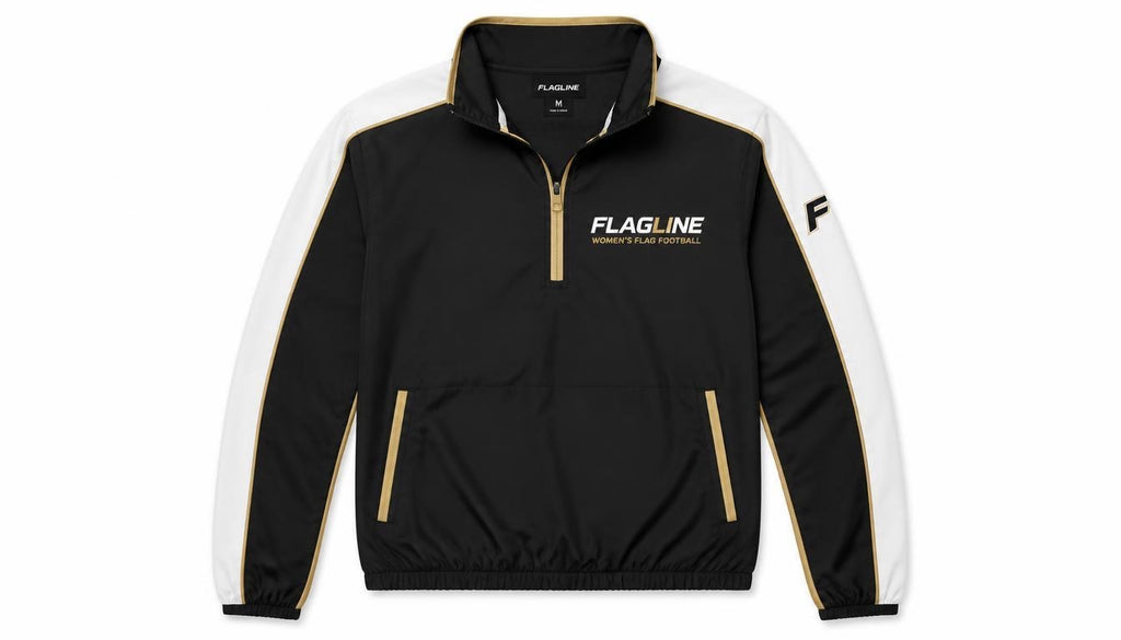 FLAGLINE black white and gold sideline quarter zip