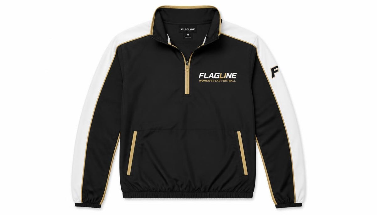 FLAGLINE black white and gold sideline quarter zip