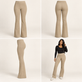 ITT TOLD’EM Hall Pass Flare in Khaki Tan — front, back, side, and model views