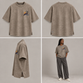 ITT TOLD’EM Pacific Arc Quiet Court Tee — front, back, side, and brown-skin model views