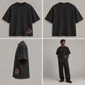 ITT TOLD’EM Red Line Quiet Court Tee — front, back, side, and brown-skin model views