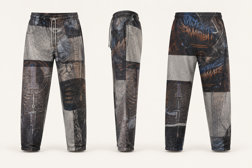 ITT TOLD'EM Archive Tech Jogger shown front, side, and back